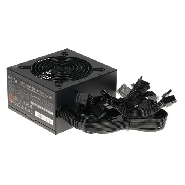 Блок питания Cooler Master MWE Bronze V2 600 Вт, retail, черный, [mpe-6001-acaab-eu]